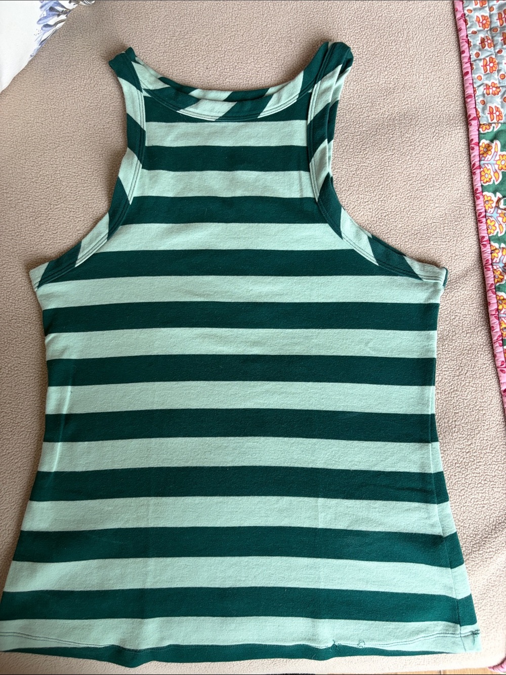 Maeve Green and Mint Striped Racerback Tank